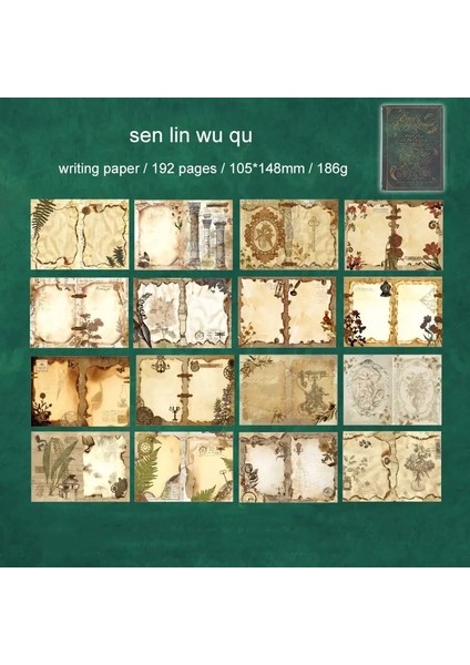 Jianwu Ode'ye Mesafe Serisi Vintage Çiçek Sınır Peyzaj Kolajı Malzeme Kağıt Yaratıcı Diy Önem Dergisi StationercolorScz-Yfsg-01 (Yurt Dışından)