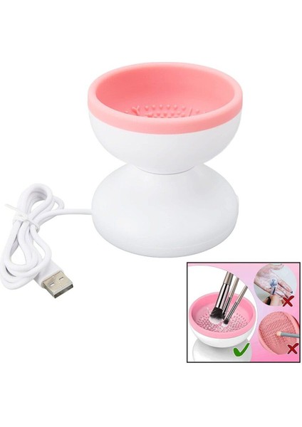 Renkli Çok Amaçlı Makyaj Fırça Temizleme Cihazı, USB ile Çalışır