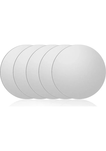 1/2/5/10PCS Manyetik Metal Plaka Disk Araç Telefon Tutucu Çıkartmaları Tablet Cep Telefonu Araç Stand Montaj 5 Pcs Gümüş (Yurt Dışından)
