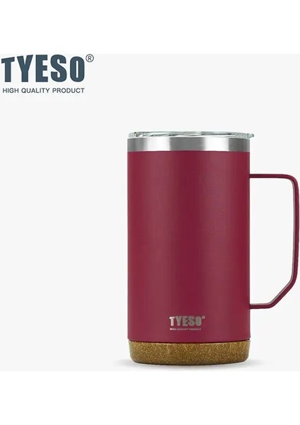 Tyeso 530/710ML Paslanmaz Çelik Kupa 8836/8837 Saplı Tahıl Taban Masaüstü Termos Bler Şişe Vakum Yalıtımlı Kupa Kapasite710MLKırmızı (Yurt Dışından)
