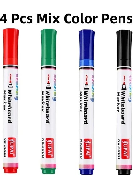 4pcs/set Silinebilir Manyetik Beyaz Tahta Işaretçisi Kalem Kara Tahta Işaretçisi Tebeşir Cam Seramik Ofis Okul Sanat Markası Istasyona4 Adet Karışım leri (Yurt Dışından)