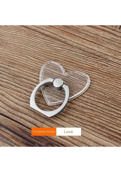 Iphone Xs Için Clear Cat Star Finger Finger Finger Cep Telefon Stand Sahibi Huawei Samsung Yuvarlak Hücre Telefon Tutucu Araba Montajı Stand Aşk (Yurt Dışından)