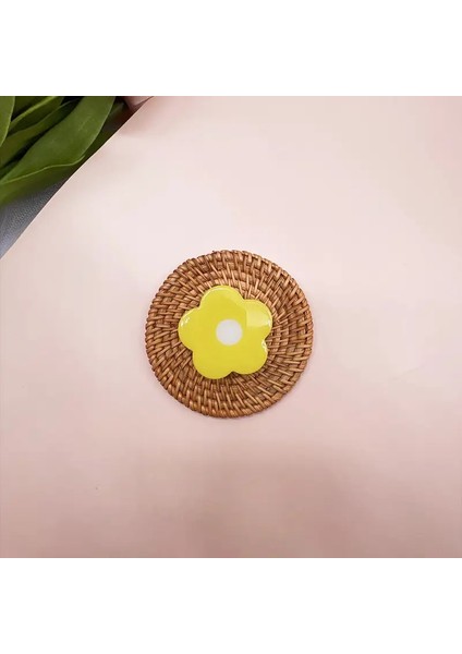 Katlanabilir Telefon Kavrama Tok Çiçek Cep Telefonu Stand Tutucu Mobile Griptoks Mini Çoğaltma Kickstand RengiSarı (Yurt Dışından)