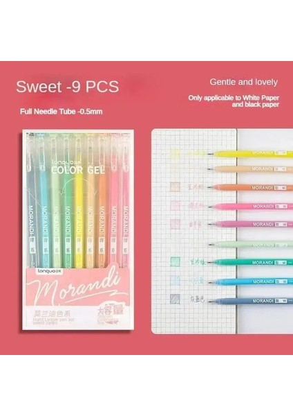 162/9 ler Kawaii Morandi Jel Kalem Çizim Çekme Öğrenci Günlüğü Scrapbook Boyama Ofis Okul Kırtasiye Malzemeleri Sweet Serisi (Yurt Dışından)