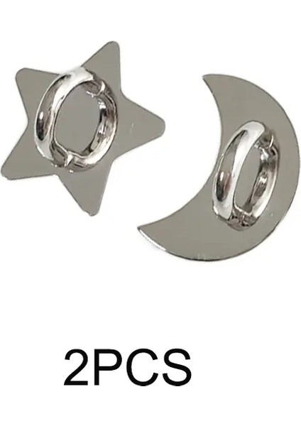 2/3/4pcs Metal Moon Star Star Telefon Tahkisi Kendi Kendine Yapışkan Cep Telefonu Çanta Yüzüğü Kalp Telefon Kılıfı Dly Decorativecolor2pcs Yin Star (Yurt Dışından)