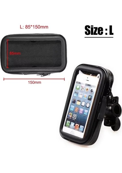 Su Geçirmez Bisiklet Telefonu Tutucu Motosiklet Bisiklet Iphone 15 Için Tol Telefon Kılıf Çantası 15 14 Pro Max Samsung Bike Telefon Stand Mountcolor5.5 Inç (Yurt Dışından)