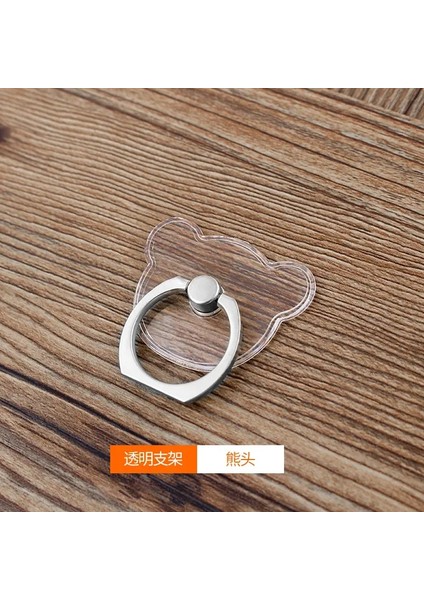 Evrensel Stent Cep Telefonu Tutucu Stand Parmak Yüzüğü Magnicy Için Sevimli Cep Telefonu Için Manyetik Iphone Xs Maks 8 A23 Bear Için Şeffaf Tutucu (Yurt Dışından)
