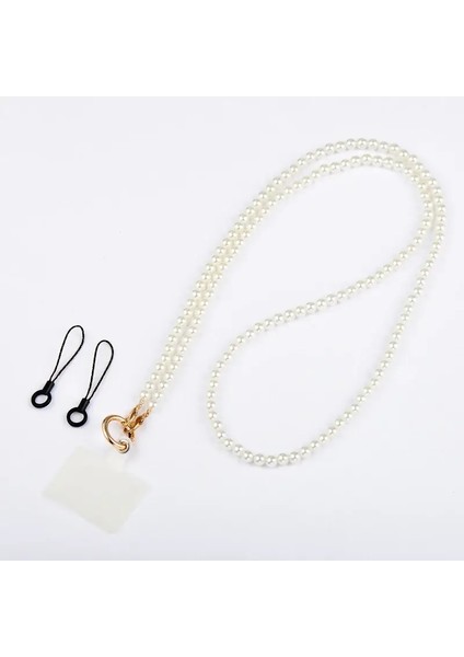 Telefon Kayışı Anti-Lost Kiraplı Telefon Charm Tutucu Mobil Aksesuarlar Crossbody Kolye Kablo Zinciri Siyah Tüm Telefon Kılıfı 4 (Yurt Dışından)