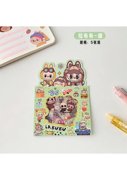 5 Adet Sevimli Canavar Çıkartmaları Öğrenciler Kupa Çıkartmaları Kawaii Diy Scrapbook El Kitabı Günlüğü Astetik Çıkartma Okul Kırtasiye S2 (Yurt Dışından)