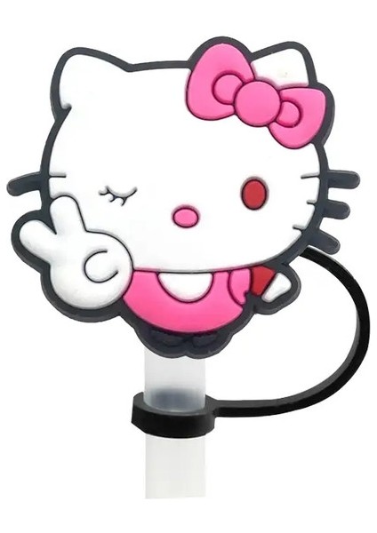 1-25PCS Hello Kitty Miniso, Araba Termos Kupası 3040OZ CUP1MM Saman Toppers Yeniden Kullanılabilir Toz Geçirmez Saman Kapağı 3 (Yurt Dışından)