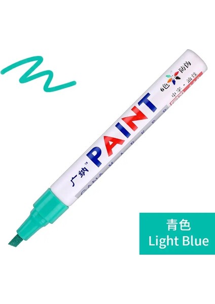 Gn 12 ler Su Geçirmez Araba Lastik Lastik Saklama CD Metal Kalıcı Boya Işaretçisi Graffti Yağlı Marker Macador Caneta StationerycolorL.blue (Yurt Dışından)