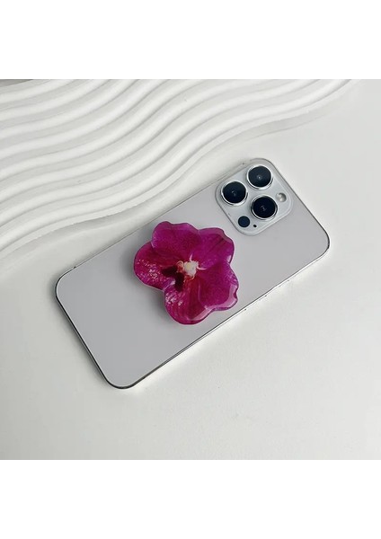 Akrilik Telefon Tutucu Universal Flower Şekilli Akıllı Telefon Destek Yüzüğü Katlanabilir Masaüstü Telefon Standı Rafı iPhone Huawei Xiaomi S7 (Yurt Dışından)