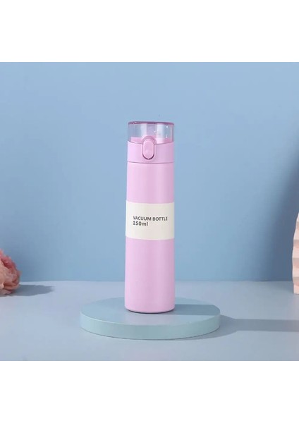 Paslanmaz Çelik Mini Termos Kupası Tek Düğmeli Açılış Siper Pep Yalıtılmış Kupa Sızdıran 150/250ML Termal Mugcapacity150MLPembe (Yurt Dışından)
