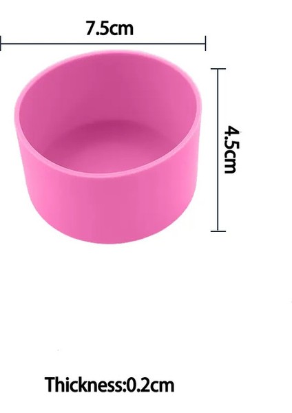 Daha Iyi Yaşam Için 1 Adet 7.5cm Yumuşak Silikon Dak Alt Kılıf Kılıf Koruyucu Manşon Için Cam Su Çayı Şişesi Anti Hasar Aksesuarları E Pembe (Yurt Dışından)