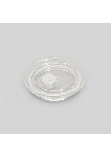 16 Oz Fincan Kapağı Taşınabilir Şeker li Plastik Cam Dak Kapaklar Buzlu Kahve Fincanı Yeniden Kullanılabilir Kase Kapak RengiŞeffaf (Yurt Dışından)