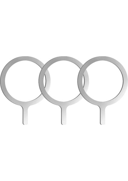 Magsafe Kablosuz Şarj Için Manyetik Çıkartma Tüm Cep Telefonları Için Manyetik Çıkartma Halkaları Araç Tutucu Q Şekli Manyetik Metal Demir Sayfası Gümüş 3 Pcs (Yurt Dışından)