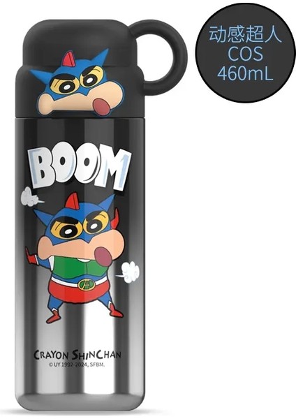 Crayon Shin-Chan Termos Kupası Yuvarlak Paslanmaz Çelik Kolayca Temizlenir Çocukların Termos Kupası Taşınabilir Su Dağı Zarif Hediye Boxcasity: 460ML/RENK: Süpermen (Yurt Dışından)