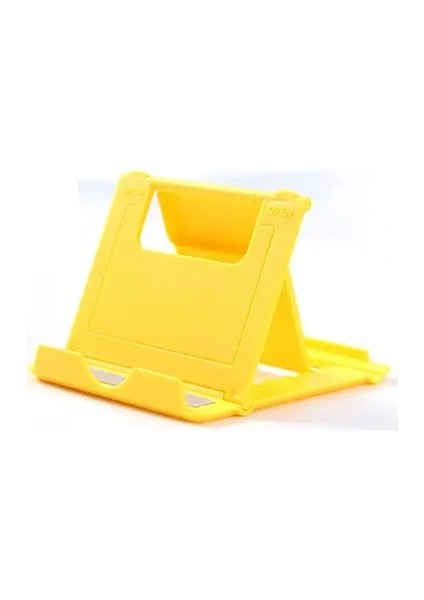 Telefon Tutucu Masası Cep Telefonu Için Stand Iphone Xsmax 12 13 Pro Huawei Xiaomi Mi 9 Plastik Katlanabilir Masa Tutucu Stand Sarı (Yurt Dışından)