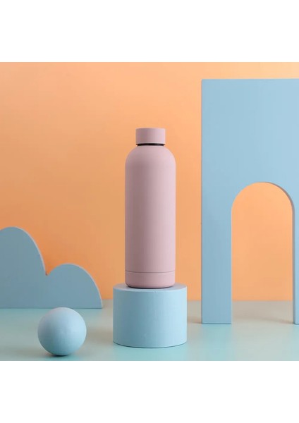 Watersy 500ML Paslanmaz Çelik Küçük Ağız Termos Spor Su Isıtıcı Soğuk Termal Kupa Tutulabilir Yalıtılabilir Yalıtımlı Kupa Salonu Su Kettlecapacity500MLPembe (Yurt Dışından)