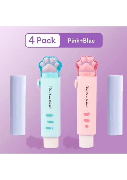 4pcs Kawaii Silgi Karikatür Kalem Silgileri Set Öğrenci Kedi Pençe Pençe Kauçuk Estetik Ofis Okul Malzemeleri Kırtasiye2set 2 Recrills-E (Yurt Dışından)