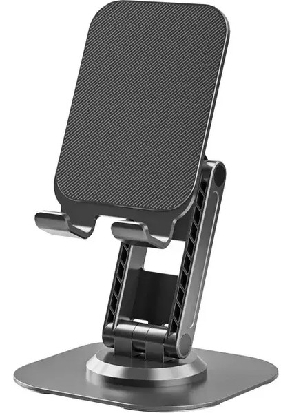 Ipad Için Katlanabilir Metal Cep Telefonu Masaüstü Tablet Standı iPhone 16 Samsung Masa Tutucu Ayarlanabilir Masa Akıllı Telefon StandcolorSiyah (Yurt Dışından)