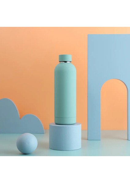 Watersy 500ML Paslanmaz Çelik Küçük Ağız Termos Spor Su Isıtıcısı Soğuk Termal Kupa Tutulabilir Yalıtılabilir Kupa Salonu Su Ket Isıtı Kapasitesi500MLGöl Mavisi (Yurt Dışından)