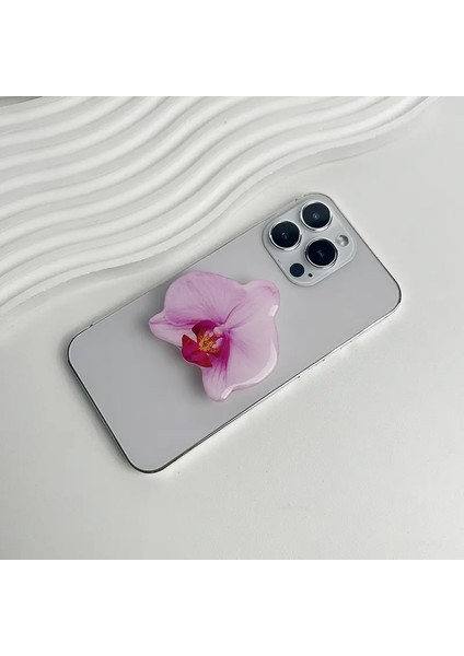 Akrilik Telefon Tutucu Universal Flower Şekilli Akıllı Telefon Destek Yüzüğü Katlanabilir Masaüstü Telefon Standı Rafı iPhone Huawei Xiaomi S2 (Yurt Dışından)