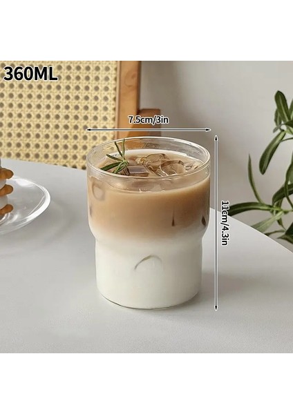 Yüksek Şeffaf Cam Daklar Yaz Buzlu Soğuk Içecekler Dak Içecek Suyu Parkla Su Kokteyl Şarap Dakları Kahve Sütü Çayı MugcolorS6-330ML/KAPASITEResim Olarak (Yurt Dışından)