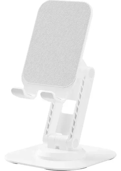 Ipad Için Katlanabilir Metal Cep Telefonu Masaüstü Tablet Standı iPhone 16 Samsung Masa Tutucu Ayarlanabilir Masa Akıllı Telefon StandcolorSiyah (Yurt Dışından)