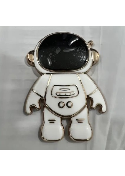 6d Elektroklokasyon Astronot Katlanır Telefon Stand Tutucu Iphone Samsung Xiaomi Case Cartoon Cep Telefon Sticker Tutucu Braket Beyaz (Yurt Dışından)