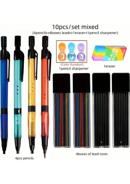 10PCS/SET 2.0mm Mekanik Kalemler Set /siyah 2b Yeniden Doldurma Yazma Ofis Sanatı Çizim Çizim li Kurtarıcı Kurtarı (Yurt Dışından)
