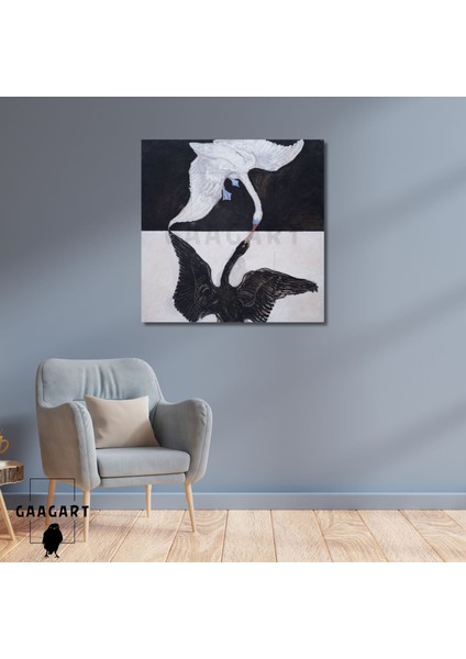 Kare Kanvas Tablo Ünlü Eserler Hilma Af Klint-Group Ix-Suw, The Swan, No. 1 (1915)