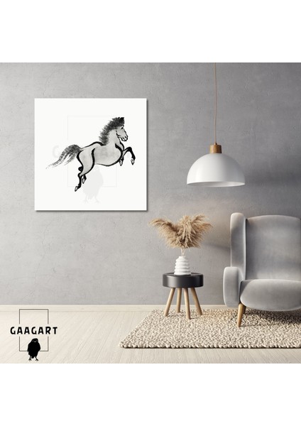 Kare Kanvas Tablo Ünlü Eserler Running Horse