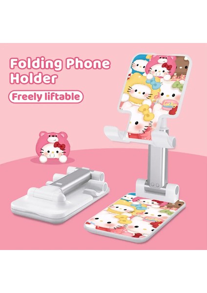 Sanrio Masa Telefon Tutucu Hello Kitty Kuromi Cinnamoroll Pochacco Katlanabilir Masaüstü Cep Telefonu E Ayarlanabilir Telefon Stand Kitty 3 (Yurt Dışından)
