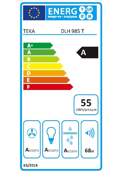 A4 DLH 985 T Duvar Tipi Davlumbaz 760 m³/h Inox/Siyah 90 cm 40437100 indirimleri
