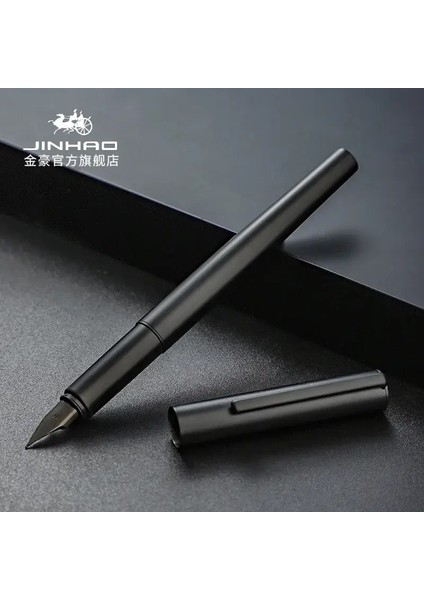 Jinhao 35 Fountain Pen Tüm Çelik Lüks Kalite Ef/ F Nıb Nib Kat Kat Katlıtılık Kullanım Ofisi Siderleri Malzemeler Mat Siyah/ Nıb BoyutuF (Yurt Dışından)