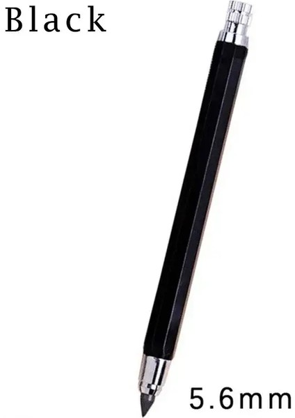 5.6mm Metal Mekanik Kalem Seti 2b Doldurma Sanat Tasarım Aktivitesi Kalem Okulu Mekanik Çizim Kırtasiye Malzemeleri 1 Pcs Siyah Kalem (Yurt Dışından)