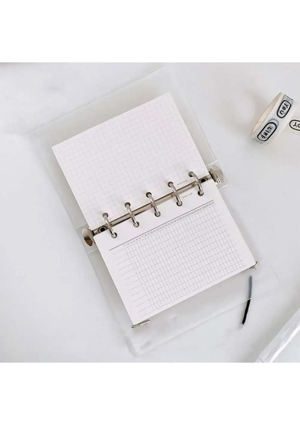 50SHEETS M5/a7 Gevşek Yaprak Defteri Doldurma Spiral Bağlayıcı Iç Sayfa Haftalık Kağıt Içinde Hat Dot Izgarası Yapmak Için Aylık 12 (Yurt Dışından)