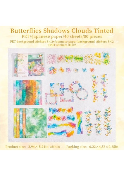 Jianwu Ddiary Life Serisi Vintage Smudge Bubble Peyzaj Kolaj Scrapbook Malzeme Yaratıcı Dıy Julger Dergi Katdımleri Scb-Sczydrc-04 (Yurt Dışından)