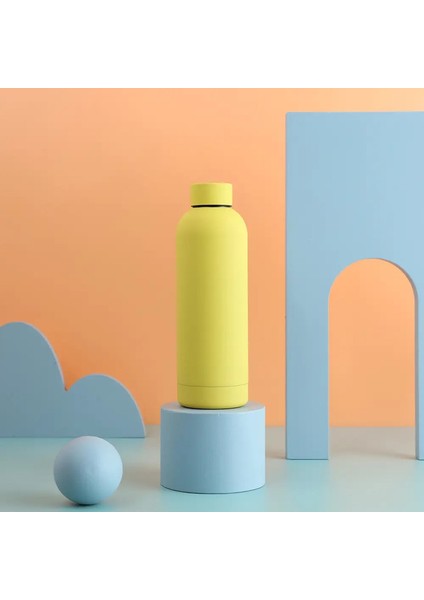 Watersy 500ML Paslanmaz Çelik Küçük Ağız Termos Spor Su Isıtıcı Soğuk Termal Kupa Tutulabilir Yalıtılabilir Yalıtımlı Kupa Salonu Su Kettlecapacity500MLPembe (Yurt Dışından)