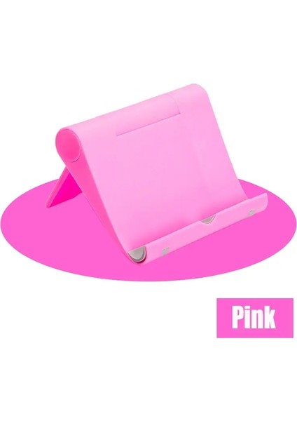 Cadaget Aksesuarları Esnek Katlanabilir Cep Telefonu Tablet Masası Standı Standı Akıllı Telefon Mobilephone Stand Için Cep Telefon BraketiPembe (Yurt Dışından)