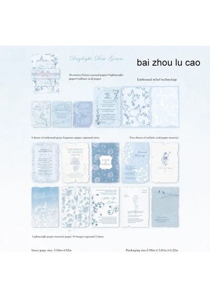 Jianwu Çiçek Şubesi Dil Serisi Vintage Bitki Dantel Rölyef Peyzaj Kolajı Malzeme Kağıt Yaratıcı Junk Dergi StationerycolorScz-Hzy-02 (Yurt Dışından)