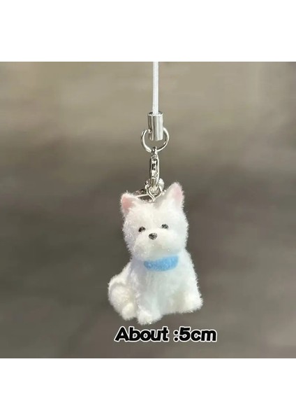 Yavru Köpek Kolye Karikatür Köpek Kutup Ayısı Anahtarlık Kolye Kızlar Telefon Kordon Anahtarları KüçükCep Telefonu Aksesuarları B2 Telefon Takılar (Yurt Dışından)