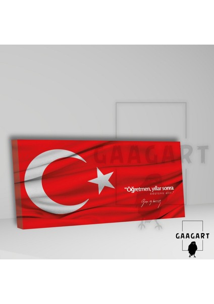 Panoramik Kanvas Makam Panosu Türk Bayrağı Atatürk “öğretmen, Yıllar Sonra Ödülünü Alır.” fiyatları