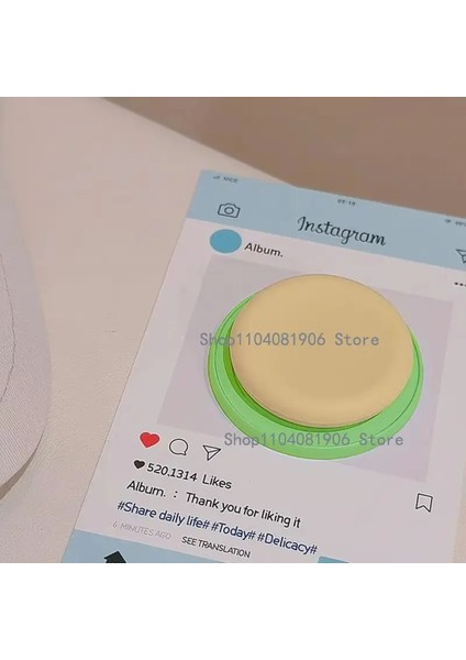 Sevimli Macaron Silikon Yuvarlak Manyetik Tutucu Kavrama Tok Griptok Telefon Stand Tutucu Pad Magsafe Akıllı Tok RengiCX-0159 (Yurt Dışından)