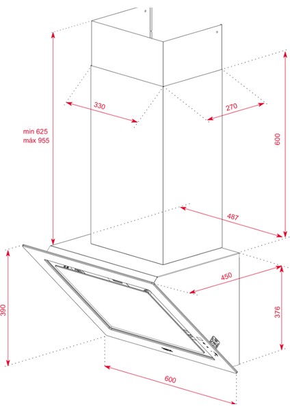Dlv 68660 Wh Tos 60 cm Duvar Tipi Beyaz Davlumbaz fırsatları