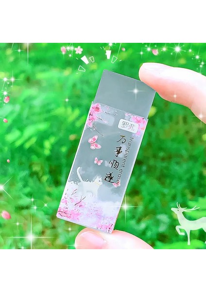Kawaii Estetik Kırtasiye Ürünleri Okul ÖğretmeniOfisi Sınıfları Sınıfları Okula Geri Çiçek Kauçuk Şeffaf Siller C (Yurt Dışından)