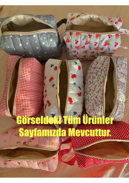 Gri Puantiyeli Çok Amaçlı Çanta, Şık ve Pratik Organizer, Hediye Seçeneği modelleri