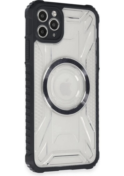 Newface iPhone 11 Pro Max Kılıf Prag Magneticsafe Kapak - Siyah