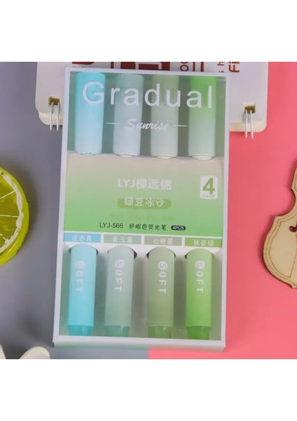 4pcs Vurgulayıcı Kalem Macaron Işaretleyici Kalemleri Kawaii Kırtasiye Ürünleri Resim Çizim Için Okul Malzemelerine Geri Döndü AcsesoriescolorVurgulayıcı Set A (Yurt Dışından)
